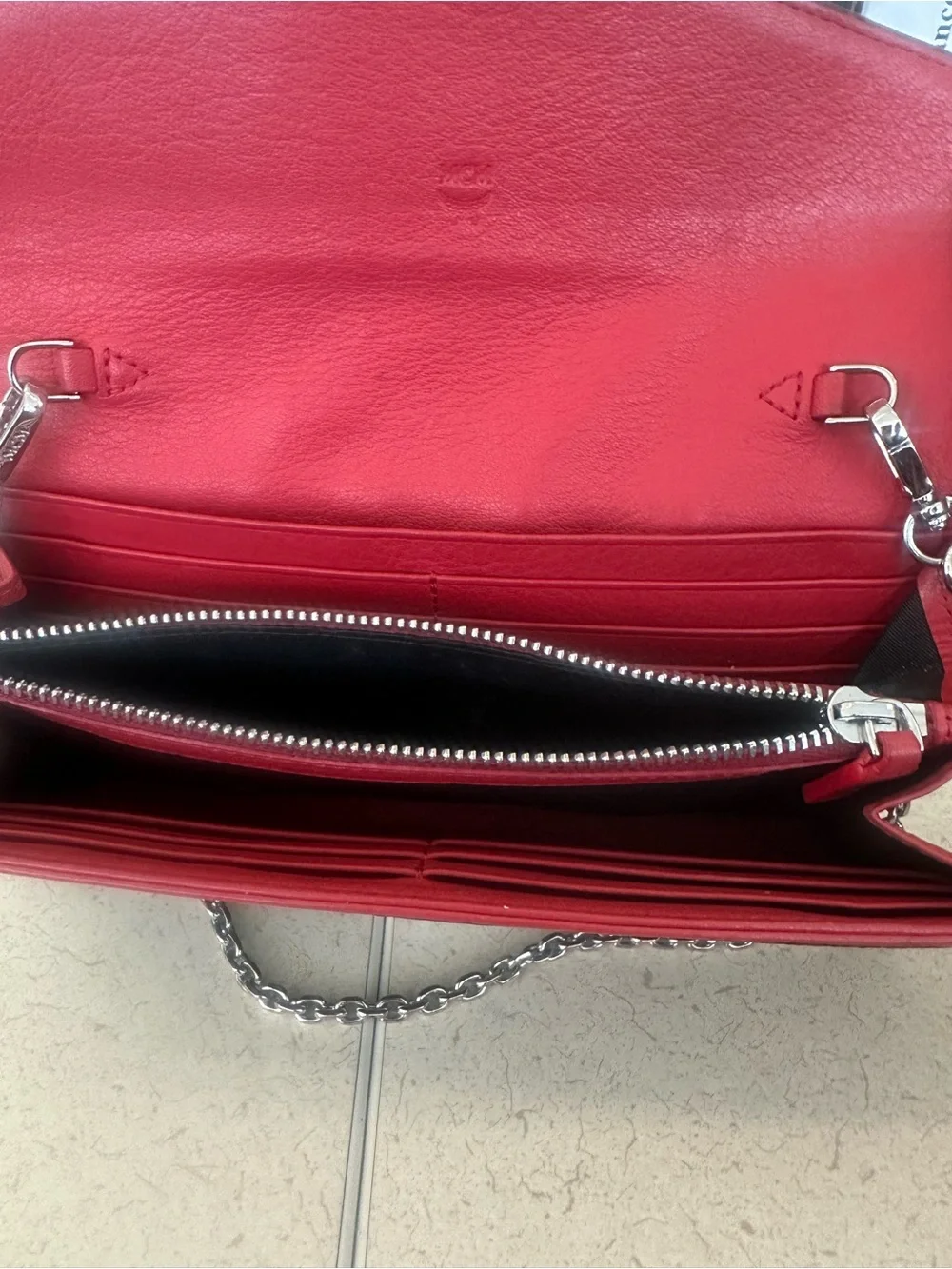 MCM black leather